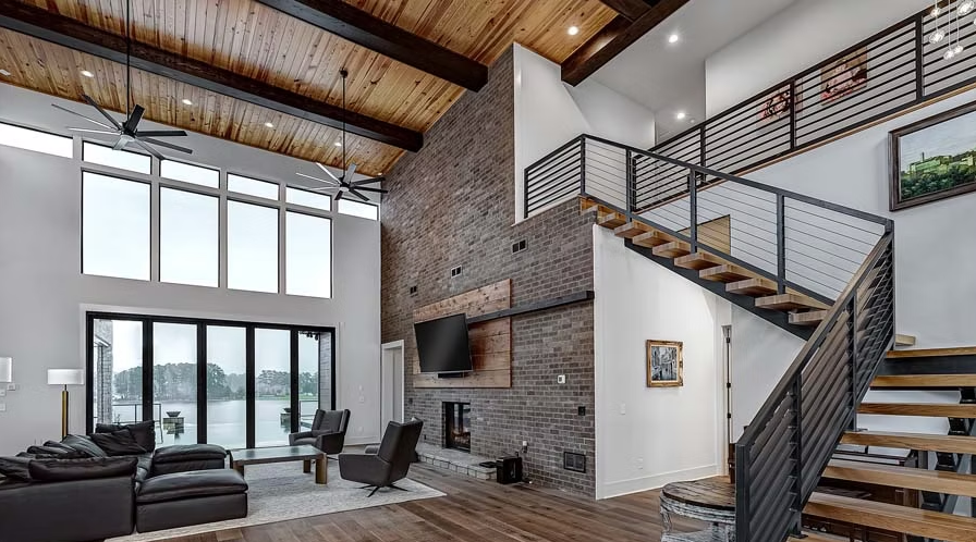 Great room · 23-ft ceilings